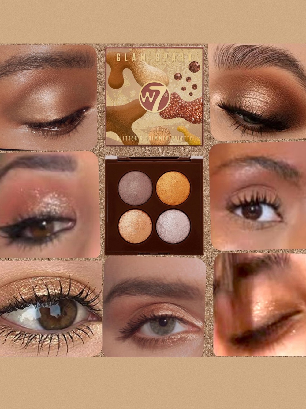 Glam Spark Glitter & Shimmer Eyeshadow Palette Shimmer NWT